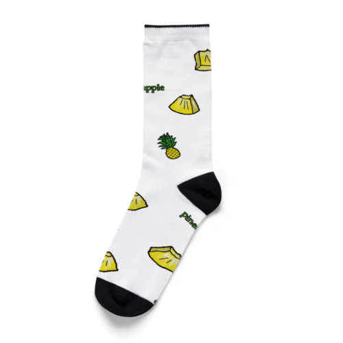 かわいい　パイナップル　フルーツ　総柄　　🍍 Socks