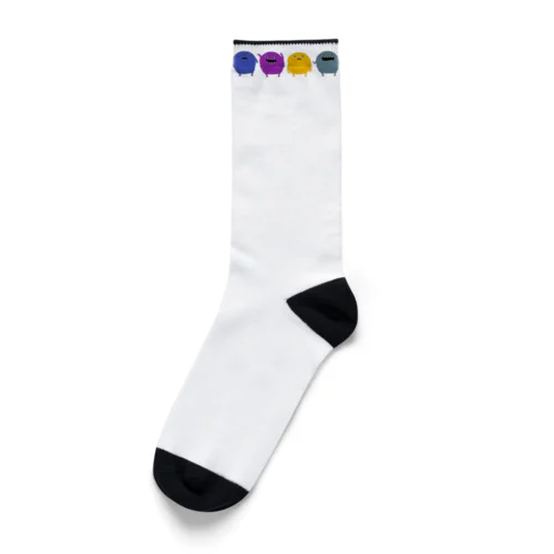 カラフルモンスター(横並び) Socks