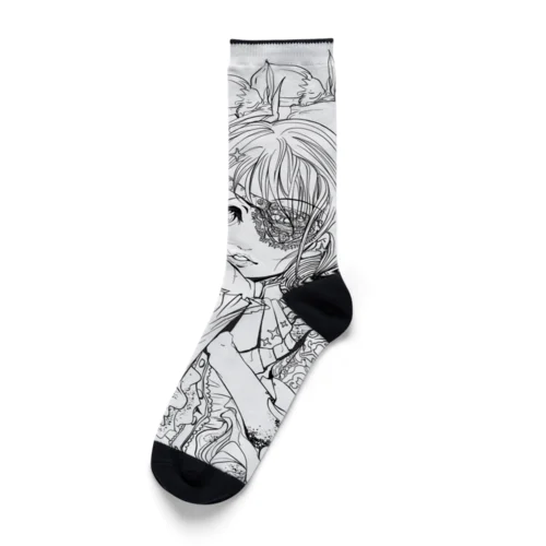 レース眼帯女子 Socks