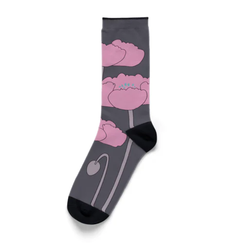 ポピー〈ミスティピンク〉 Socks