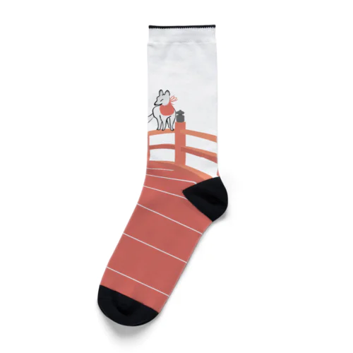 狐の赤太鼓橋 Socks