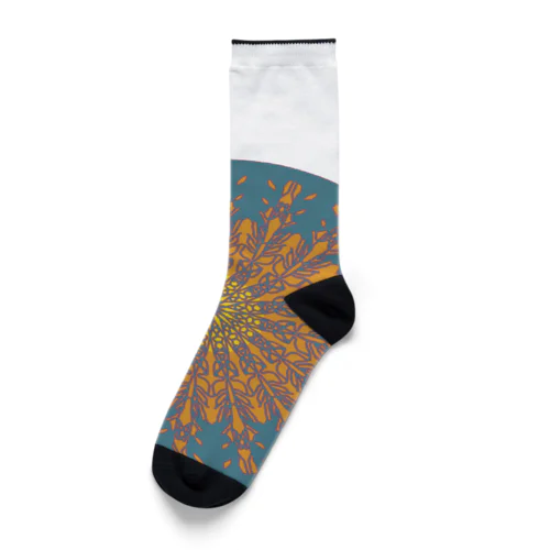 クジャク柄 Socks