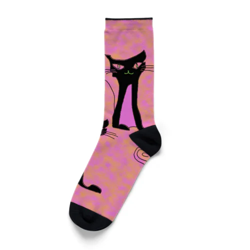 黒猫めいろ Socks