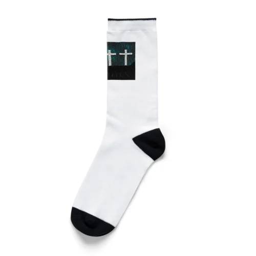 GOLGOTHA OIL PAINTING Socks