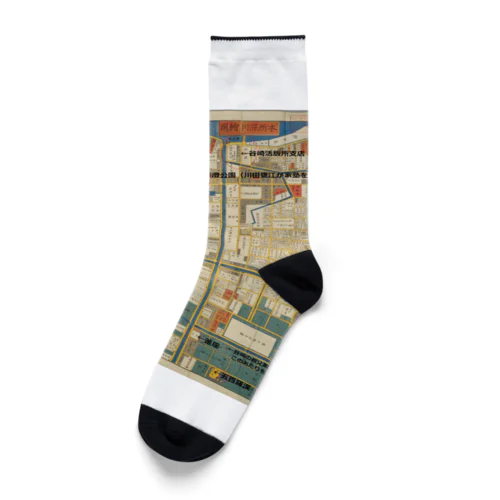 本所深川絵図 Socks