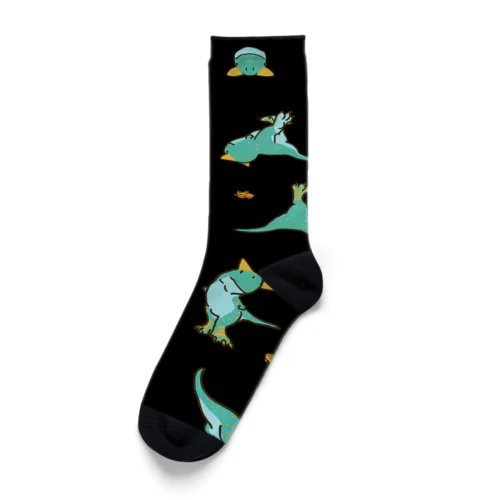 ゆるカルノタウルス　カルノたん尽くし（黒） Socks