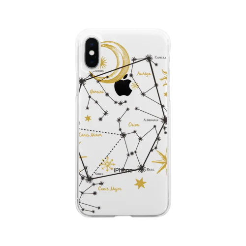  星座｜冬空のダイアモンド Soft Clear Smartphone Case