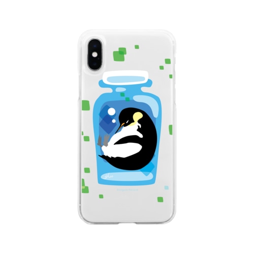 ペンギンの瓶詰めE Soft Clear Smartphone Case