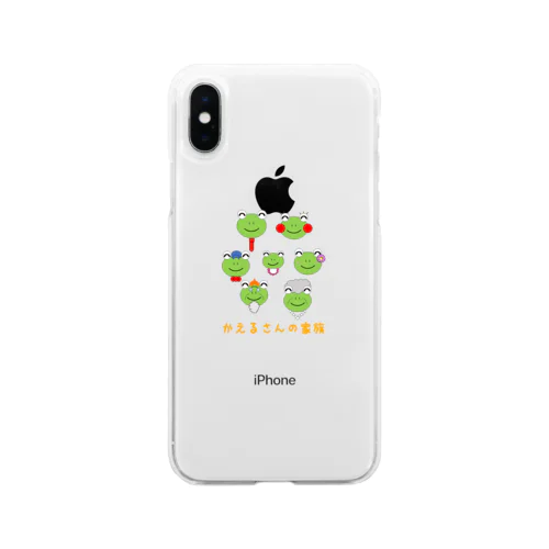 かえるさんの家族 Soft Clear Smartphone Case