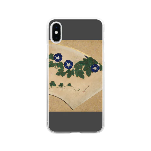 002-003　鈴木其一　『アサガオ』　クリア　スマホケース　iPhone XS/X専用デザイン　CC2 Soft Clear Smartphone Case