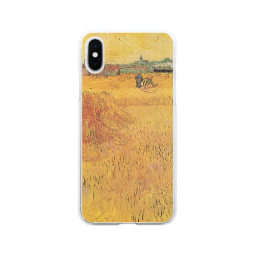 005-016　ゴッホ　『アルル：麦畑からの眺め』　クリア　スマホケース　iPhone XS/X専用デザイン　CC2 Soft Clear Smartphone Case