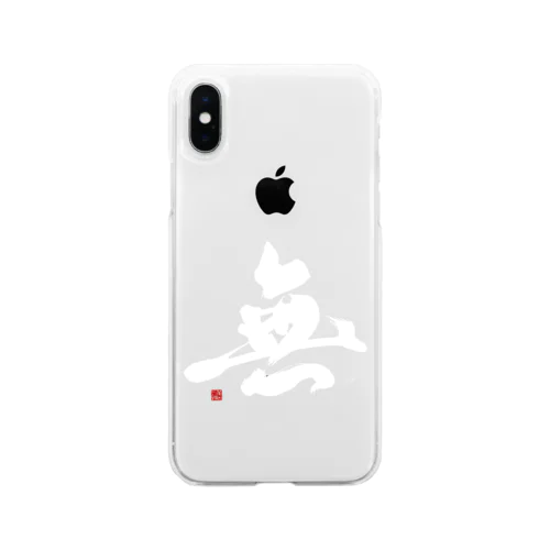 無（白文字） Soft Clear Smartphone Case