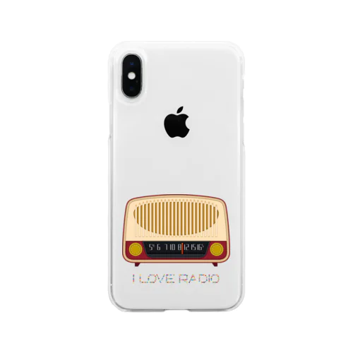 レトロなラジオ受信機 Soft Clear Smartphone Case