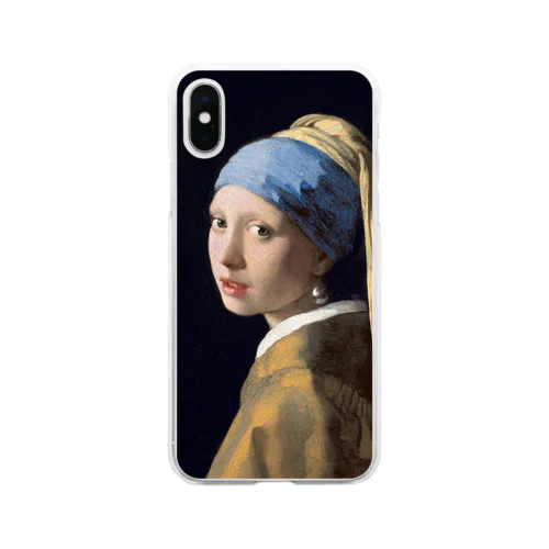 フェルメール / 真珠の耳飾りの少女(The Girl with a Pearl Earring 1665) Soft Clear Smartphone Case