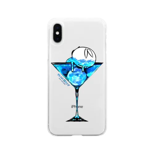 クレイジー闇うさぎ(Blue Moon) Soft Clear Smartphone Case
