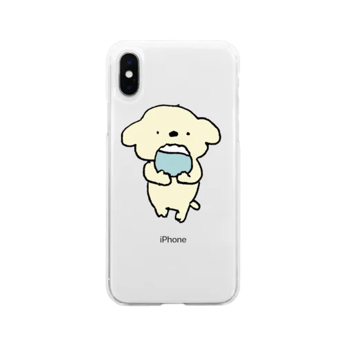 コアラ犬ごはん Soft Clear Smartphone Case