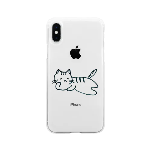 ごろごろねこ Soft Clear Smartphone Case