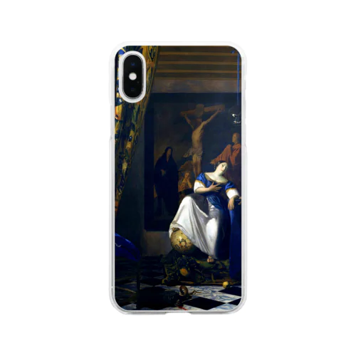 信仰の寓意 / フェルメール (The Allegory of the Faith 1670) Soft Clear Smartphone Case