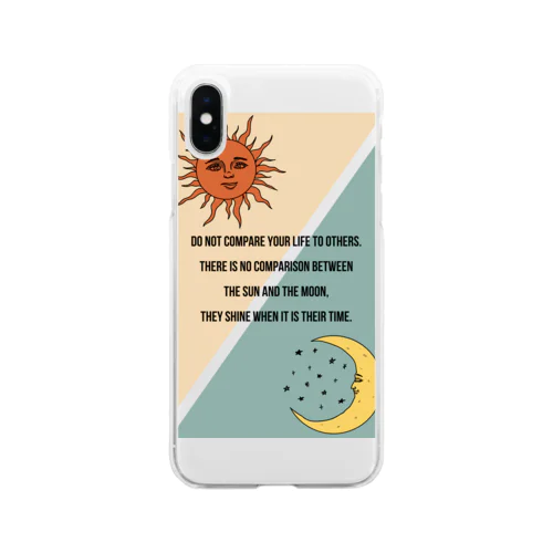 The sun and the moon  Soft Clear Smartphone Case