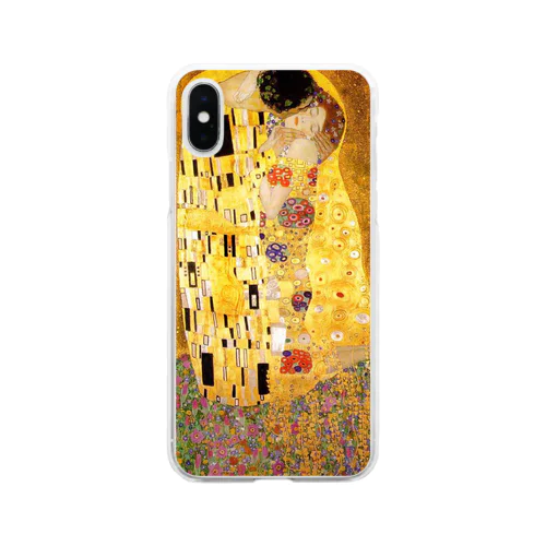 グスタフ・クリムト / 接吻 / 1908 /The Kiss / Gustav Klimt Soft Clear Smartphone Case