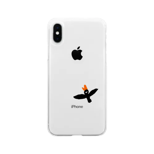 Mr. black bird Soft Clear Smartphone Case