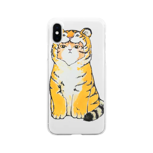 とらきぐるみねこ Soft Clear Smartphone Case