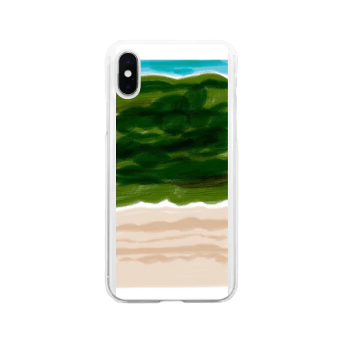 夏休み Soft Clear Smartphone Case