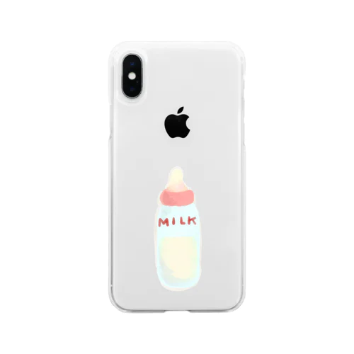 ベビー ミルク！！！ Soft Clear Smartphone Case