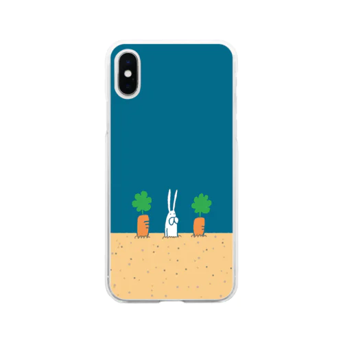 うさぎタイツと畑 Soft Clear Smartphone Case