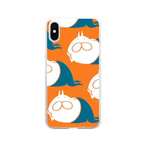 ねこタイツの日常 パンプキン Soft Clear Smartphone Case