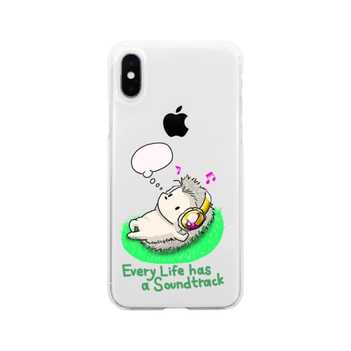 ネコロビハリネズミ Soft Clear Smartphone Case