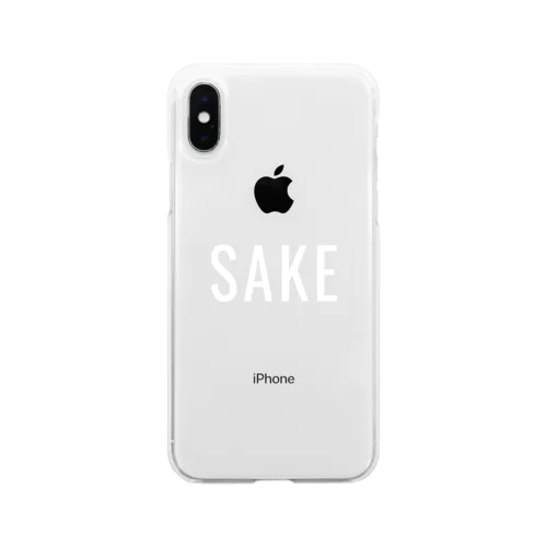 SAKE（文字が白色） ソフトクリアスマホケース