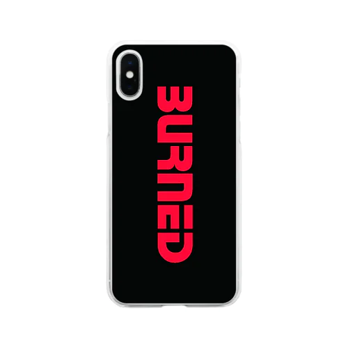 BURNEDテキスト２ Soft Clear Smartphone Case