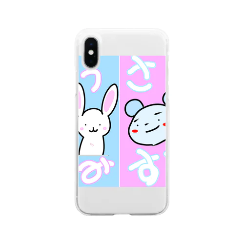 うさ水 Soft Clear Smartphone Case