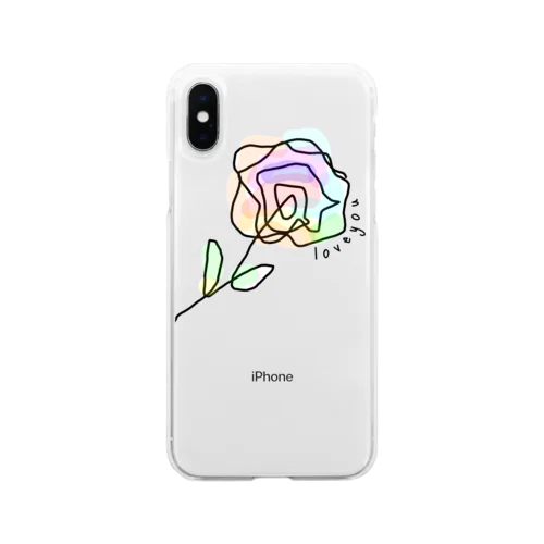 控えめな君にらぶち Soft Clear Smartphone Case