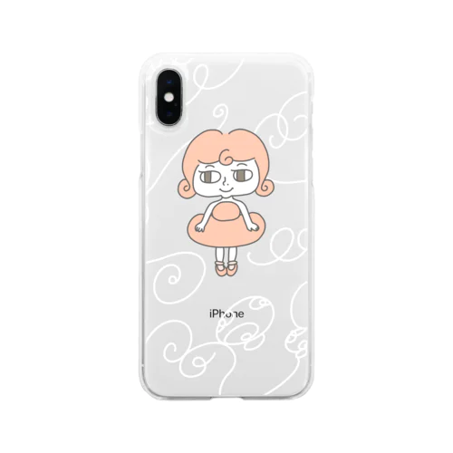 くるくるちのこちゃん クリア Soft Clear Smartphone Case