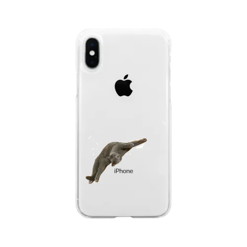 びよ〜ん猫 Soft Clear Smartphone Case