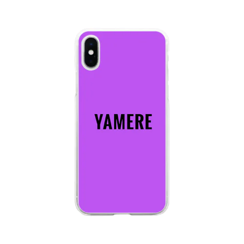 YAMERE iPhoneケース（パープル） Soft Clear Smartphone Case