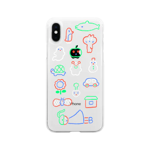 ネオン　iPhoneXS/X Soft Clear Smartphone Case