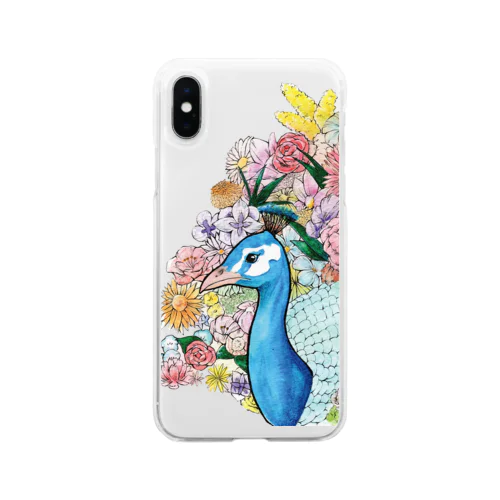 花孔雀 Soft Clear Smartphone Case