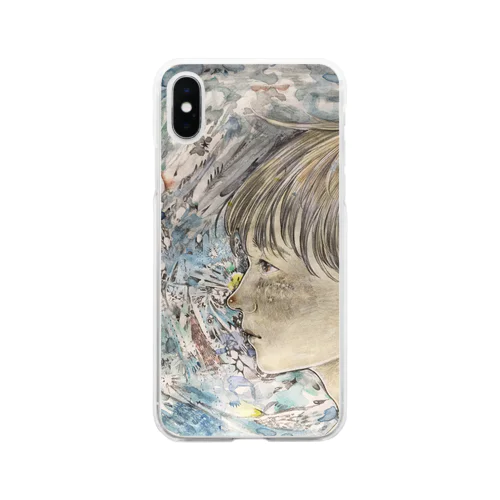 中学2年３学期の少年 Soft Clear Smartphone Case