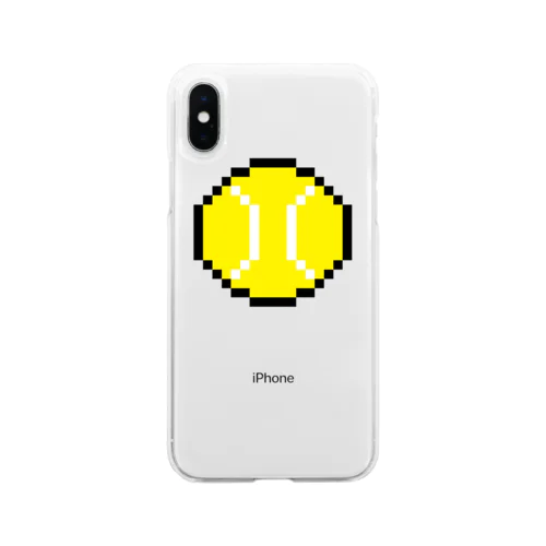 ちょこっとお絵描き テニスボール Soft Clear Smartphone Case