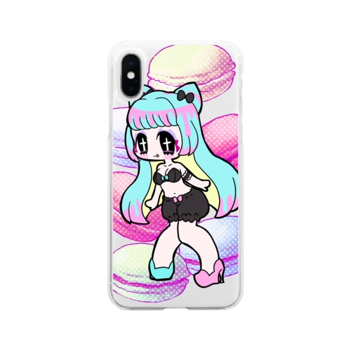 マカロン女の子 Soft Clear Smartphone Case