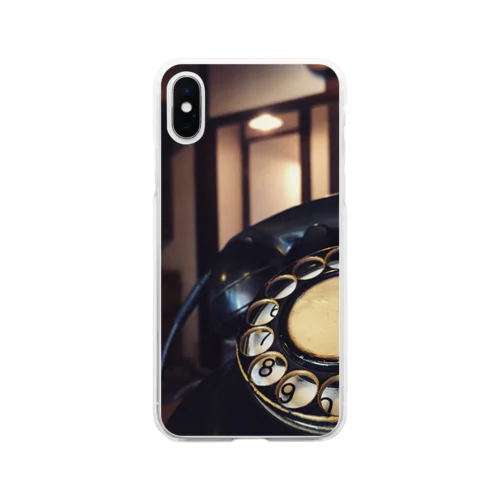 黒電話と密会 Soft Clear Smartphone Case