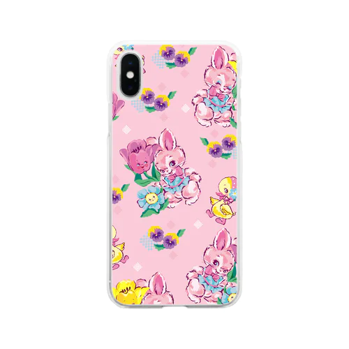 Macocotte スプリングバニーPK Soft Clear Smartphone Case