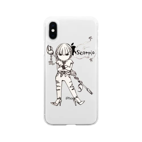 アクセな12星座　蠍座 Soft Clear Smartphone Case