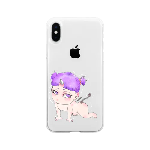 「Q」-ｸｲｰﾝ-  テディちゃん Soft Clear Smartphone Case