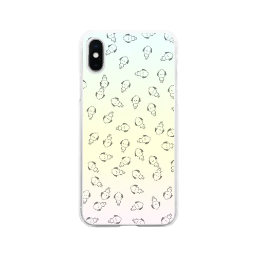 Pocchibi Rainbow Spray Soft Clear Smartphone Case