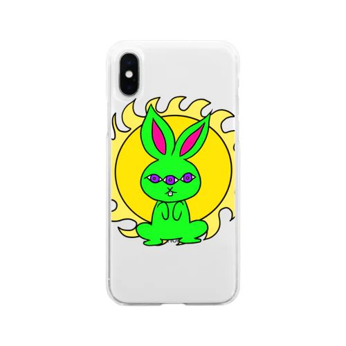 Funny bunny Friends NAMACOLOVE 三目 太陽 Soft Clear Smartphone Case