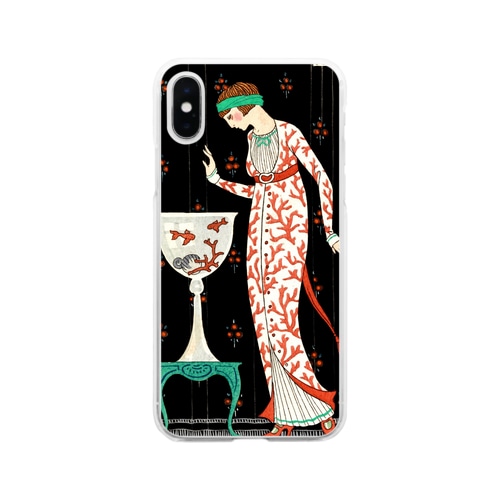 ブロケードシルク製の部屋着  Robe d'Interieur en Soie Brochee(1913) Soft Clear Smartphone Case